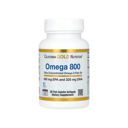 OMEGA 800, omega-3 ultraconcentrado, cápsulas de aceite de pescado de 1000 mg / omega-3 EPA y DHA de 800 mg, 30 cápsulas blandas $400 y 90 cápsulas blandas  (CALIFORNIA GOLD NUTRITION)