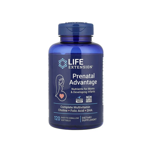 PRENATAL ADVANTAGE, vitaminas y minerales para el embarazo y lactancia, 120 cápsulas blandas (LIFE EXTENSION).
